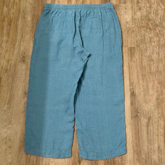 Athleta Women's Retreat Linen Comfort Slits Loungewear Wide Leg Pants Size 18 - Picture 6 of 12